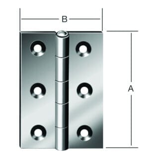 Halbbreite Scharniere verzinkt 50x39x1,2 mm - Vormann