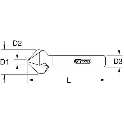 Hss TiN Kegel- und Entgratsenker 90°, 6mm