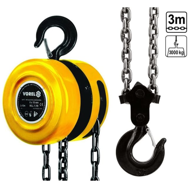 Kettenzug Flaschenzug Hebezug 3 tonnen 3000 kg