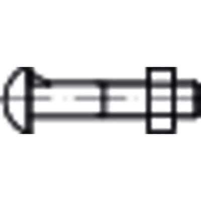 DIN 607 Halbrundschraube M12x35 Stahl 4.6 blank m. Nase u. Mutter 100 Stk