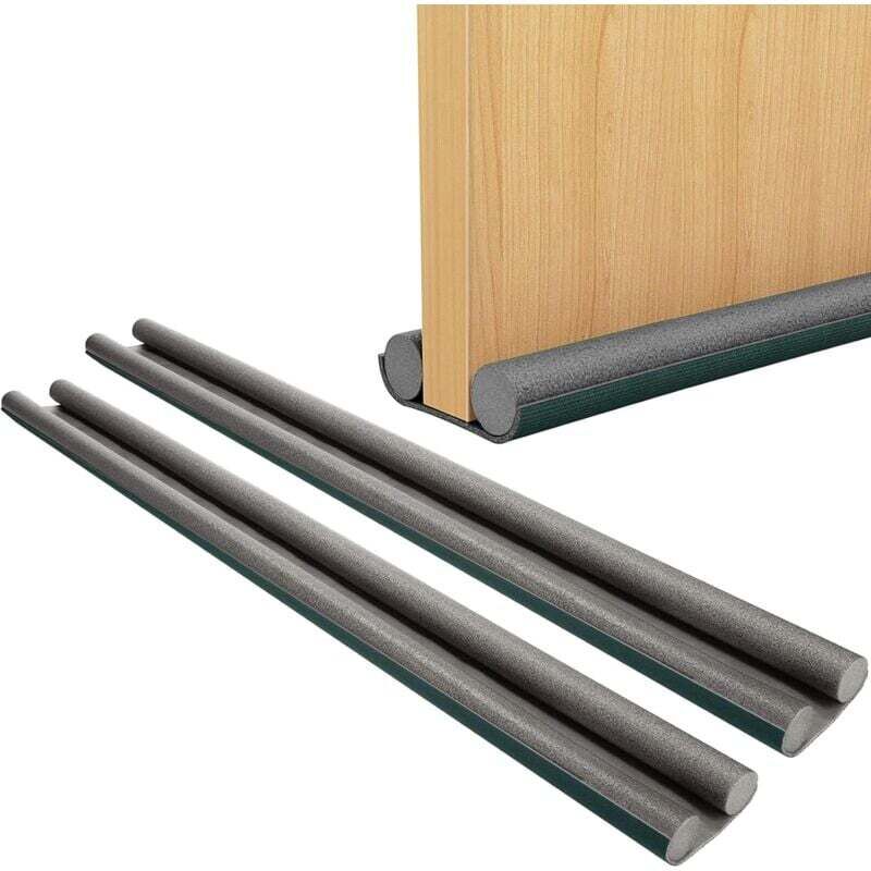 Set Mit 2 Türzugluftstoppern Aus Epe-schaumstoff (baumwolle) – 90 Cm X 11 Cm – Kältebeständig, Geräuschdämmend, Waschbar Und Zuschneidbar – Für Innentüren