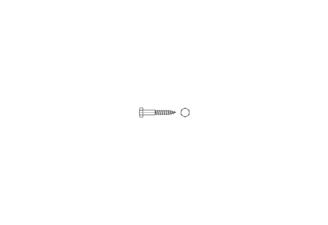 Sechskantholzschraube DIN 571 8 x 45 A 4