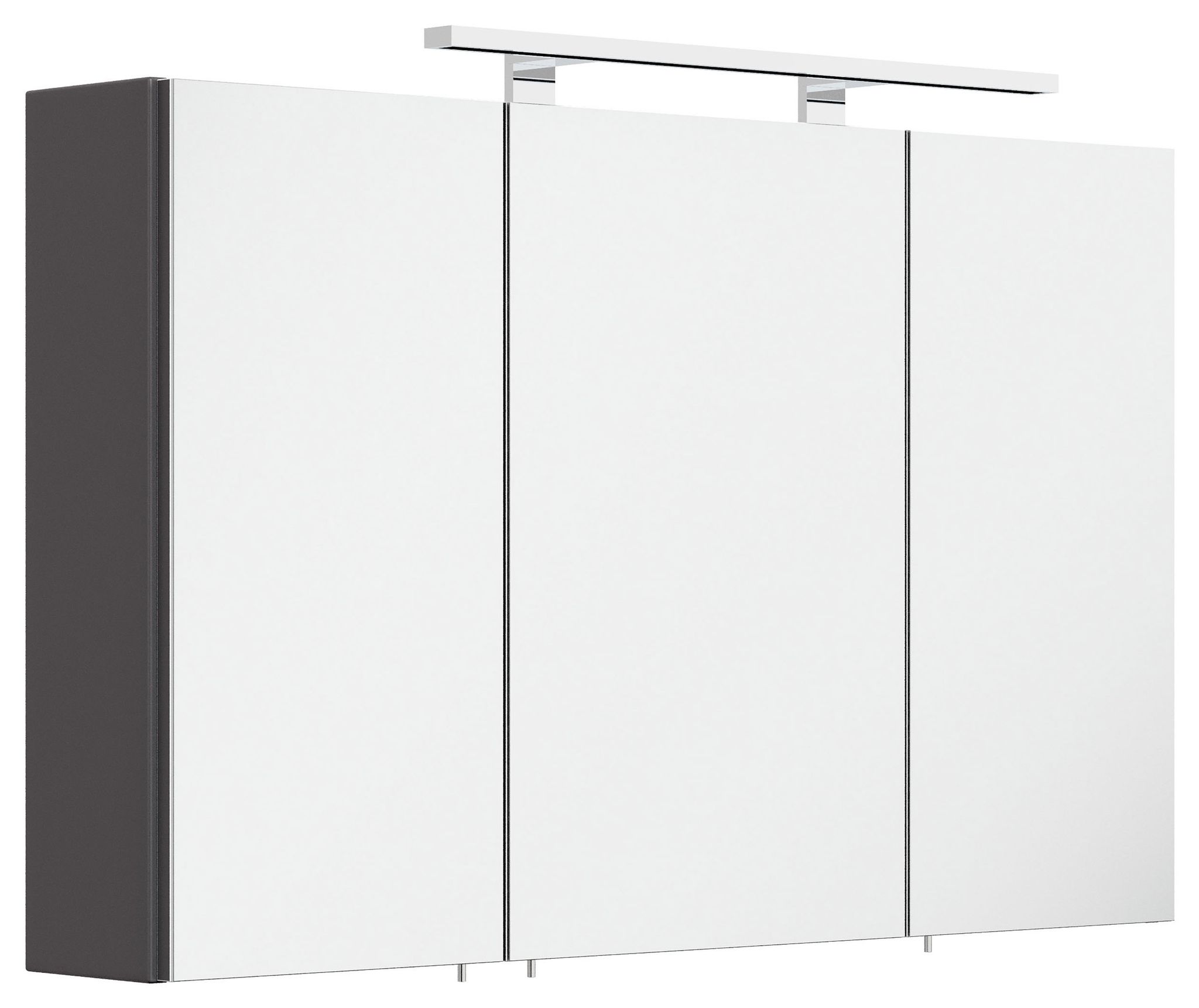 Spiegelschrank 100cm Inkl. Design Led-lampe Und Glasböden Anthrazit