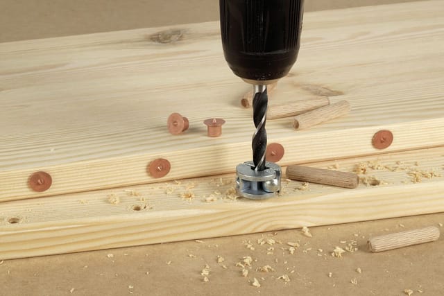 Wolfcraft - Dübelfix Dübelmarkierer Dübelhilfe, Markierhilfe , ø 10 mm, 4 Stück