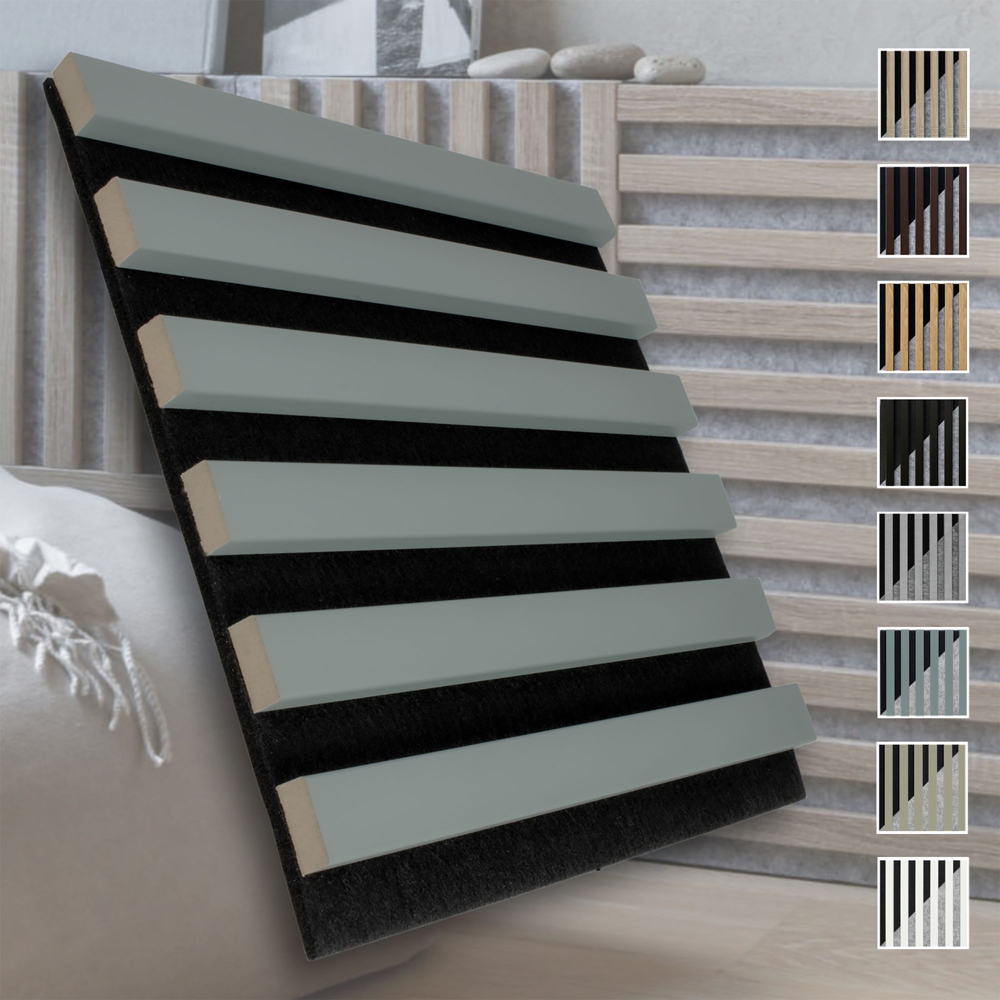 Marbet Design Akustikpaneele Akustikquadrate 30x30cm Und 40x40cm Wandverkleidung: 30x30 Cm, Schwarz - Hellblau