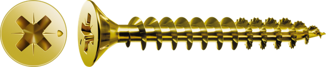 Spax - Universalschraube 2,5 x 10 mm Senkkopf Kreuzschlitz z Vollgewinde S-Spitze yellox A2L 1000 Stk