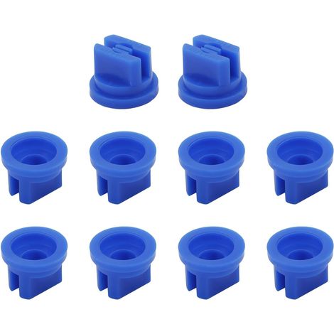 Packung Mit 14 Flachen Kunststoffdüsen, 110°, 0,4 Mm Öffnung, Für Rückenspritzen, Garten- Und Landwirtschaftsspritzgeräte (rot) – 10 Stück Fächerförmig Vp110-03 Blau