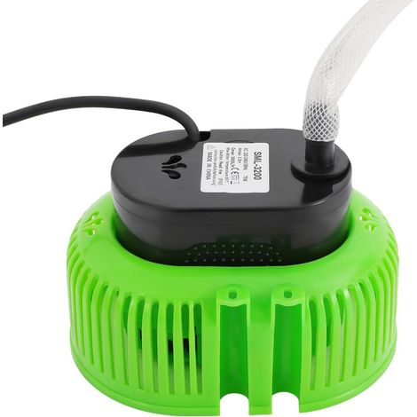 Schwimmbadabdeckungspumpe, 75 W, 3000 L/h, Mit 7,5 M Kabel Und 3 Ausgängen, Für Schwimmbad, Teich, Aquarium (grün)