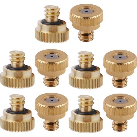 10er-pack Messing-sprühdüsen – 0,6-mm-gewinde. Ersatzdüsen Für Außenkühlsysteme. 10 Stück, 0,6-mm-gewinde.
