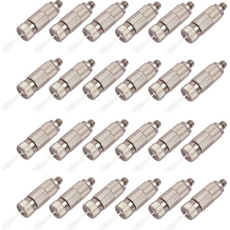 Packung Mit 50 Messing-sprühdüsen, Hochdruck-sprühdüsenköpfe, Sprühdüsenteile Für Außenkühlsysteme, Gewächshäuser, Landschaftsbau, 2-teilig, 0,4 Mm Düsendurchmesser, 3-teilig, 0,5 Mm Düsendurchmesser