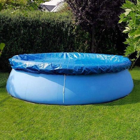 Runde Poolabdeckung Mit 183 Cm Durchmesser, Blaue Staubdichte Und Wasserdichte Plane Für Schwimmbecken, Strapazierfähige, Runde Und Wasserdichte Abdeckung Für Oberirdische Pools, 183 Cm (6 Fuß) – 183
