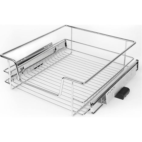 Set Mit 1 Selbstbaubaren Küchenschubladenkorb Inklusive Schienen Zur Aufbewahrung Unter Der Spüle, Für Schrankbreiten 45 Cm -