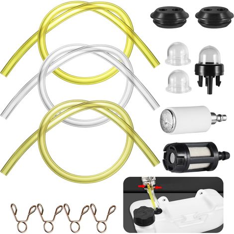14-teiliges Kraftstoffschlauch-set Für Freischneider, Universelle Kraftstoffleitungen Mit Filtern Und Pumpen, Hauptkraftstoffleitung Usw. Für Freischneider, Rasenmäher, Laubbläser, Kettensägen -