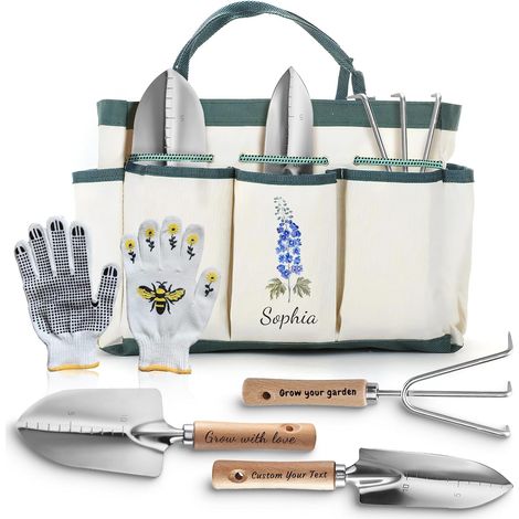 Personalisierte Gartengeräte, Gartensets, Gartengeschenke Für Frauen, Gartentaschen Mit Geburtsblume Und Namen, Gartengeräte, Geschenke
