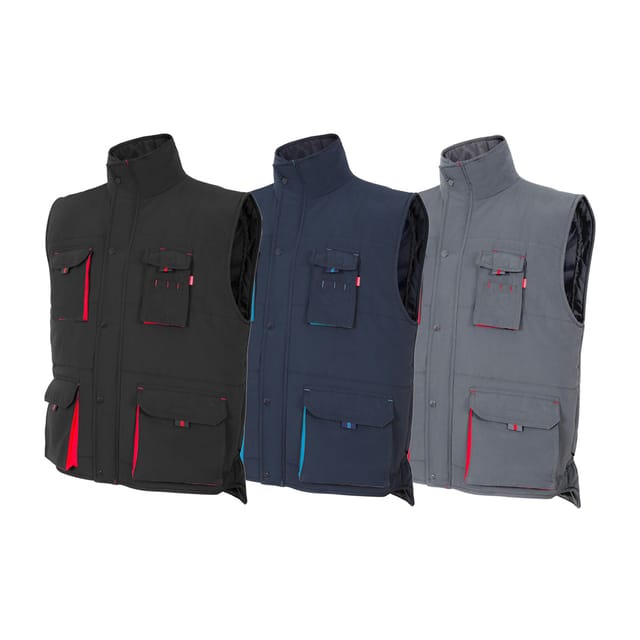 Gilet da lavoro Velilla 205902 - xl - Schwarz / Rot