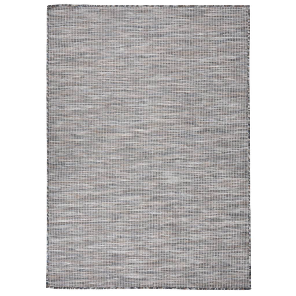 Outdoor-teppich Flachgewebe 200x280 Cm Braun Und Blau
