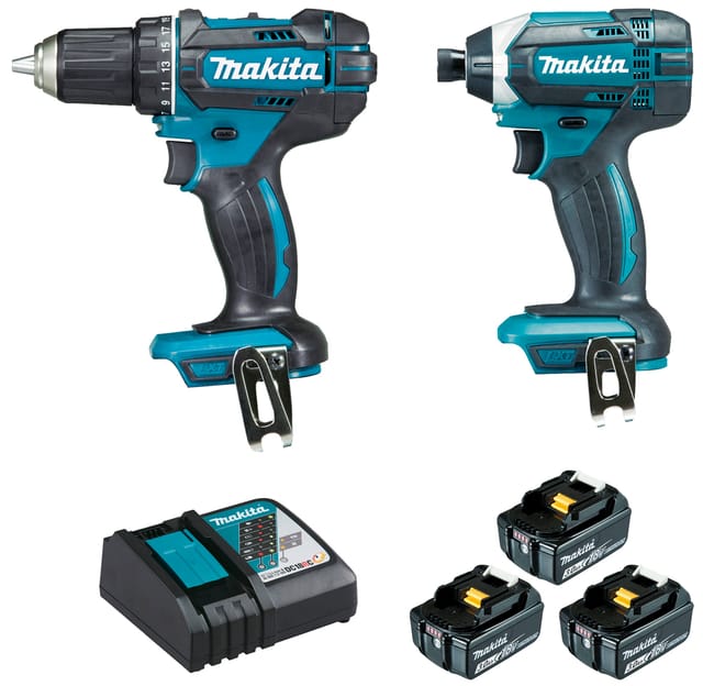 Makita - 2er-Set 18V Bohrschraubendreher DDF482 + Schlagschrauber DTD152 - DLX2127J1