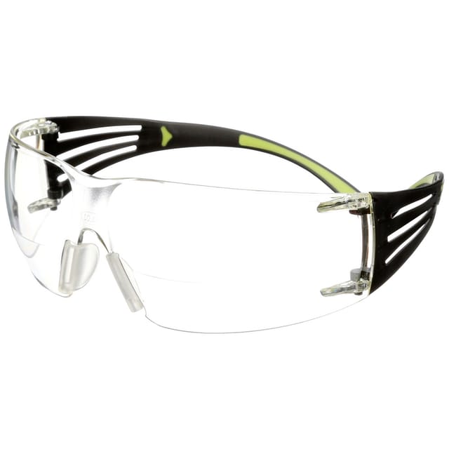 3M SecureFit SF420AF Schutzbrille mit Antibeschlag-Schutz, mit Antikratz-Schutz Grün, Schwarz EN 166