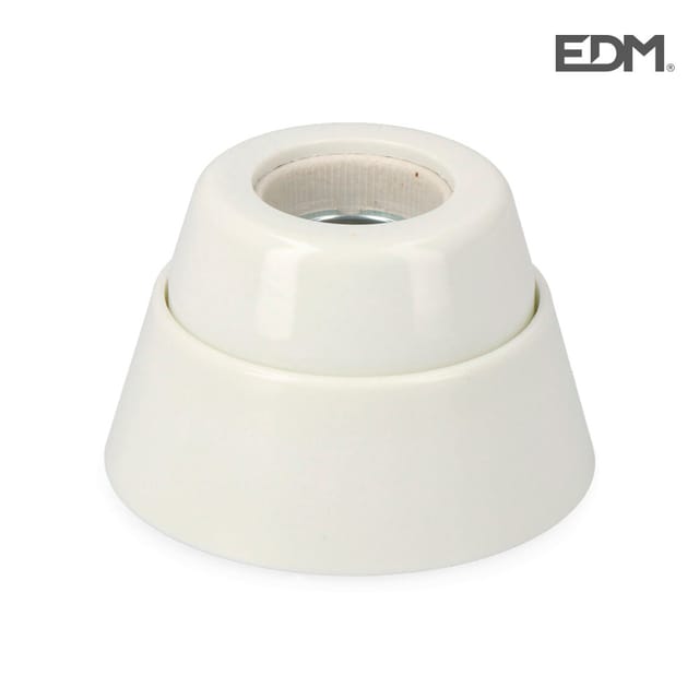E27-Lampenfassung, gerade Fassung, Porzellan - EDM