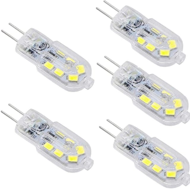 Osqi - G4 Led 3w Glühbirne, 200lm, Ac/dc12v, 25w Äquivalente Halogenglühlampe, Weiß 6000k, Smd 2835 Led-glühbirne 360 Abstrahlwinkel Für Innendecken-küchenbeleuchtung, 5 Stück