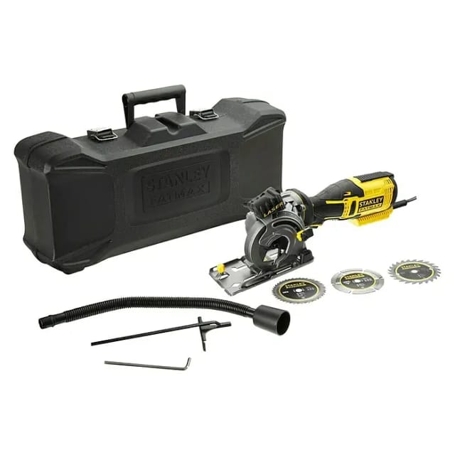 Stanley - fatmax FME380K mini kreissäge mit 3 klingen und koffer