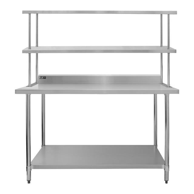 Monster Shop - KuKoo Gastro Edelstahl Aufsatzbord Arbeitstisch Aufsatzboard Doppelregal Küche