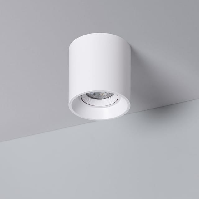 Deckenleuchte Weiss mit GU10 Glühbirne Space 2700K Warmweiß