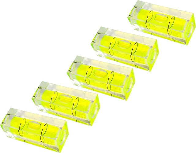 Osqi - Wasserwaage, 5 Stück, 15 X 15 X 40 Mm, Präzisions-wasserwaage Mit Luftblase, Mini-wasserwaage Für Kameras, Camping Und Wohnwagen, Wasserwaage, Wasserwaage