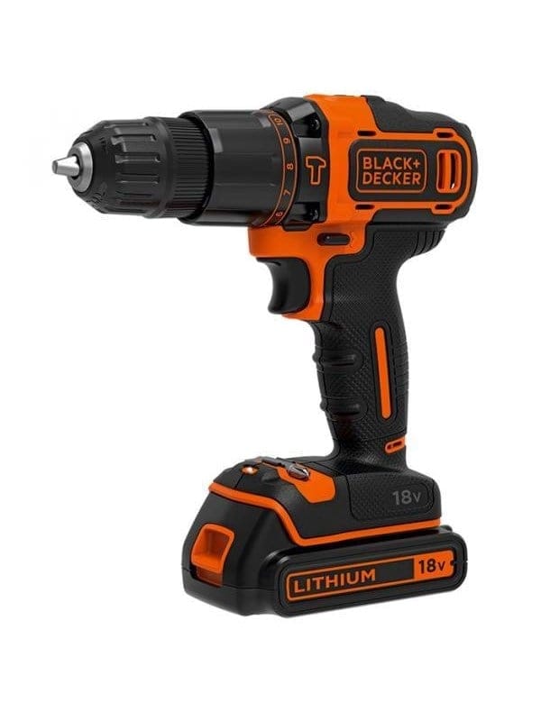 Black+decker Werkzeug - 18V Akku-Schlagbohrschrauber, 1x 1,5 Ah Li-Ion Akku, Ladegerät BDCHD18K-QW