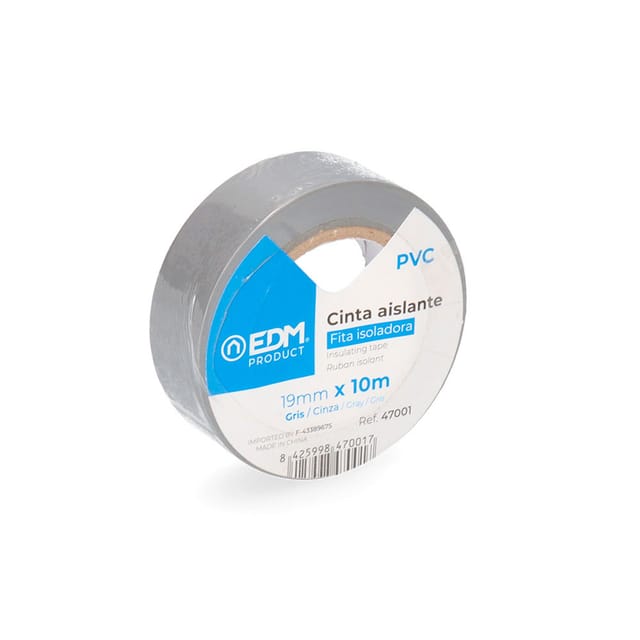 EDM - Isolierband 10m x 19mm grau 47001