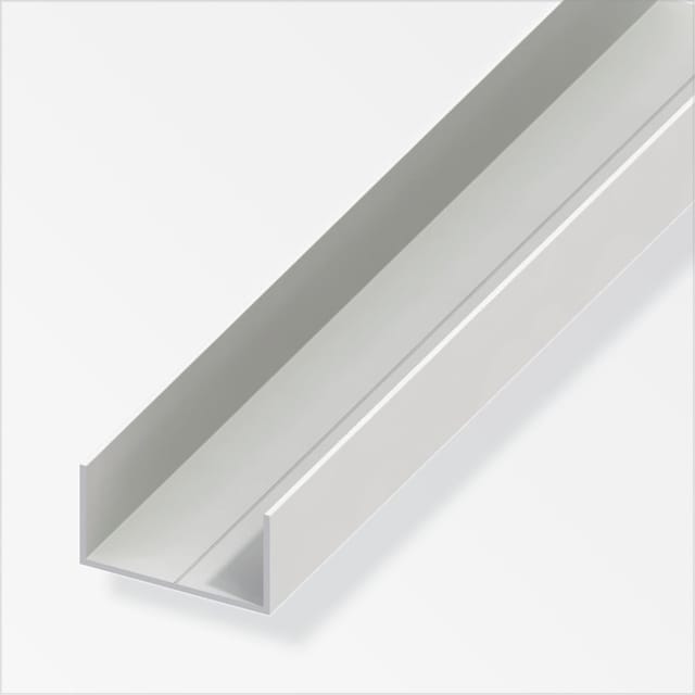 Alfer - Rechteck-U-Profil 11,5 x 19,5 x 2500 mm weiß Kunststoff Profile u Schiene