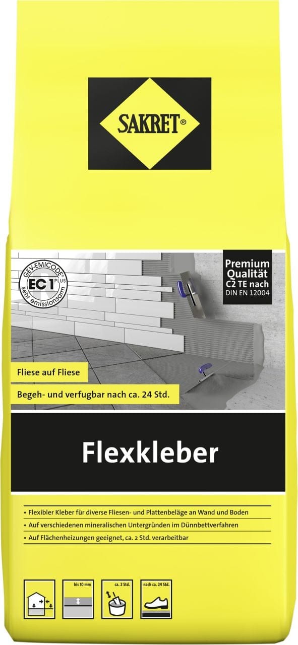 Flexkleber 1 kg Fliesenkleber & Baukleber - Sakret