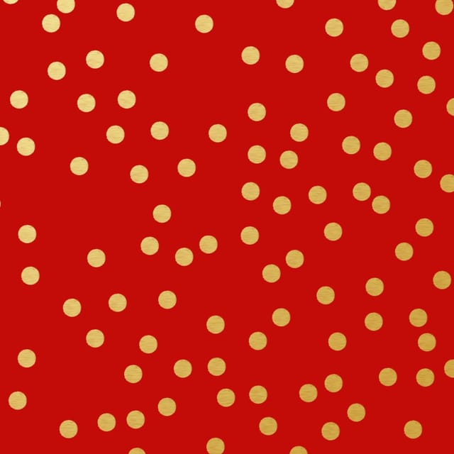 Braun&company - Servietten Motiv Avantgarde Golden Dots rot 33 x 33 cm - 20er Pack Weihnachtsdeko