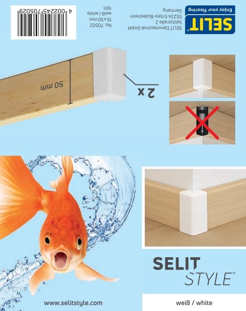 SELITSTYLE Verbinder weiß Höhe 50 mm Clips & Ecken