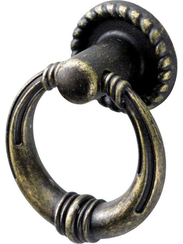Hettich Möbelknopf Zinkdruckguss antik gold Ø 34,0 mm - 1 Stück Möbelgriffe