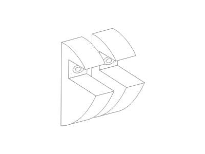 Polyclip-Set 2er Pack, transparent, 8 mm Regalhalter - Dolle