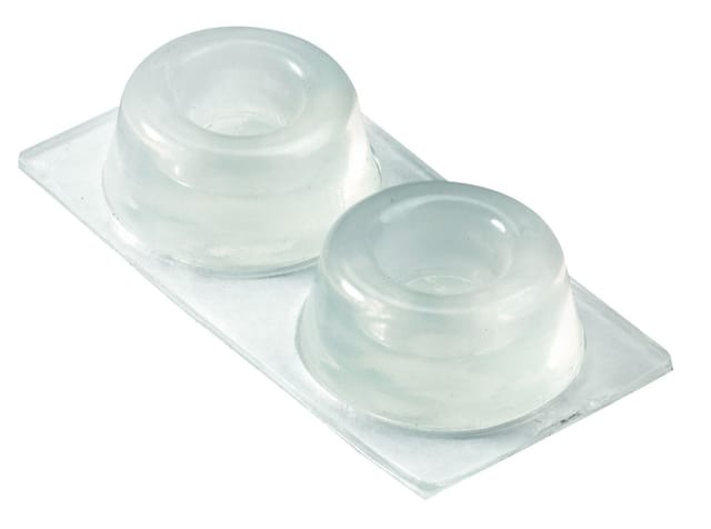 Anschlagpuffer transparent ø 22 x 10 mm - 4 Stück Filzgleiter - Hettich