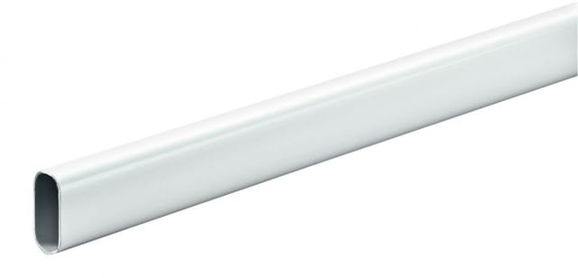 Schrankrohr für schwere Belastung ø 30/15 x 1200 mm, oval, weiß Möbelbeschläge - Hettich