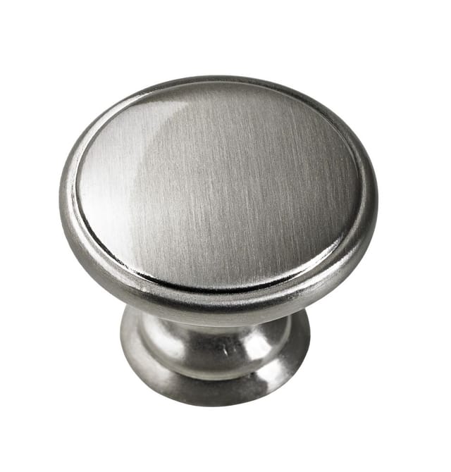 Hettich - Möbelknopf Zinkdruckguss Edelstahl-Optik ø 32 mm - 1 Stück Möbelgriffe