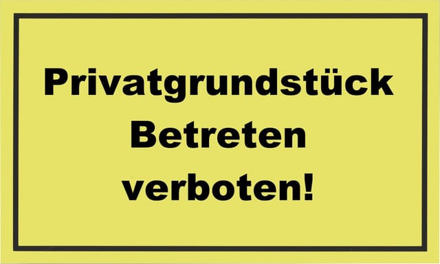 Hinweisschild Privatgrundstück 200 x 300 mm Warnschilder - Conmetall