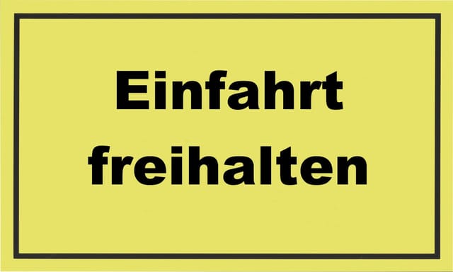 Hinweisschild Einfahrt freihalten 200 x 300 mm Warnschilder - Conmetall