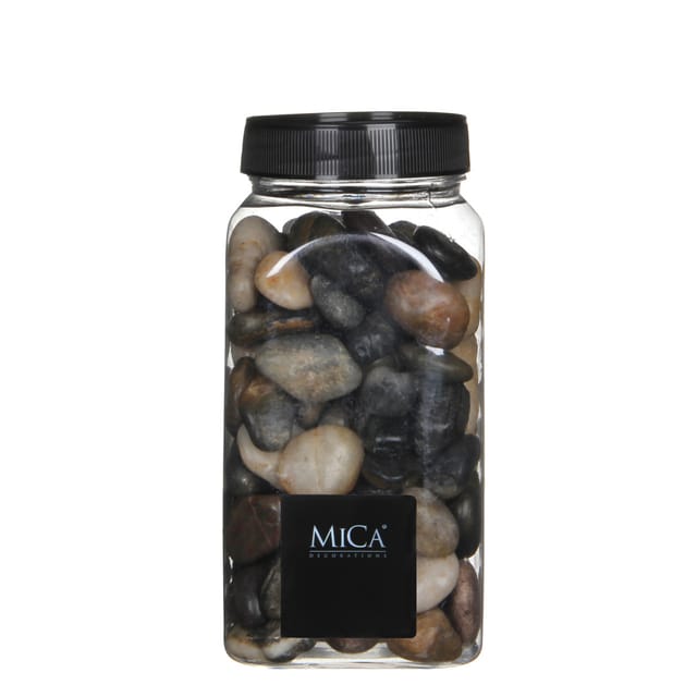 Mica Decorations - Dekorative Steine schwarz klein 650 ml 1 kg Dekosteine & Dekosand