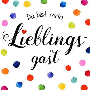 Braun&company - Servietten Motiv Mein Lieblingsgast 33x33cm Tischservietten