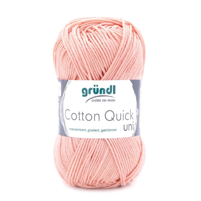 Wolle Cotton Quick 50 g uni apricot Handarbeit - Gründl