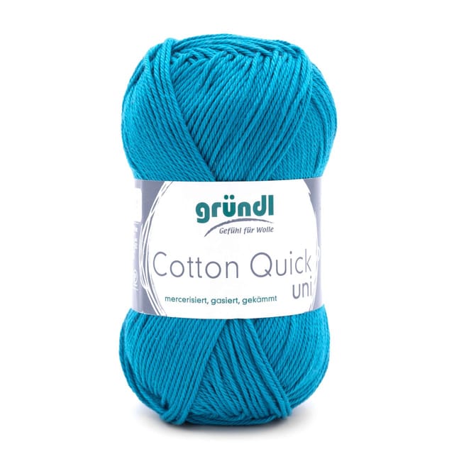 Wolle Cotton Quick 50 g uni petrol Handarbeit - Gründl
