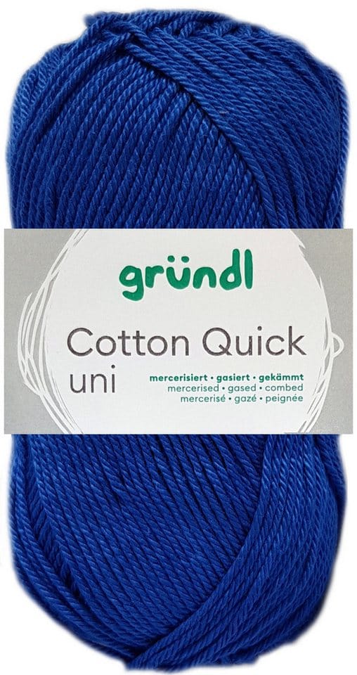 Wolle Cotton Quick 50 g uni marineblau Handarbeit - Gründl