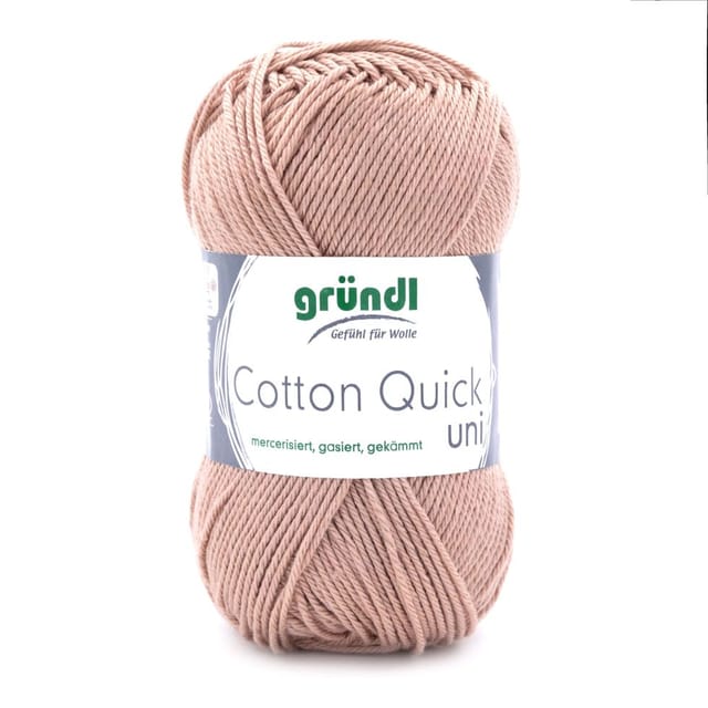 Wolle Cotton Quick 50 g uni beige Handarbeit - Gründl