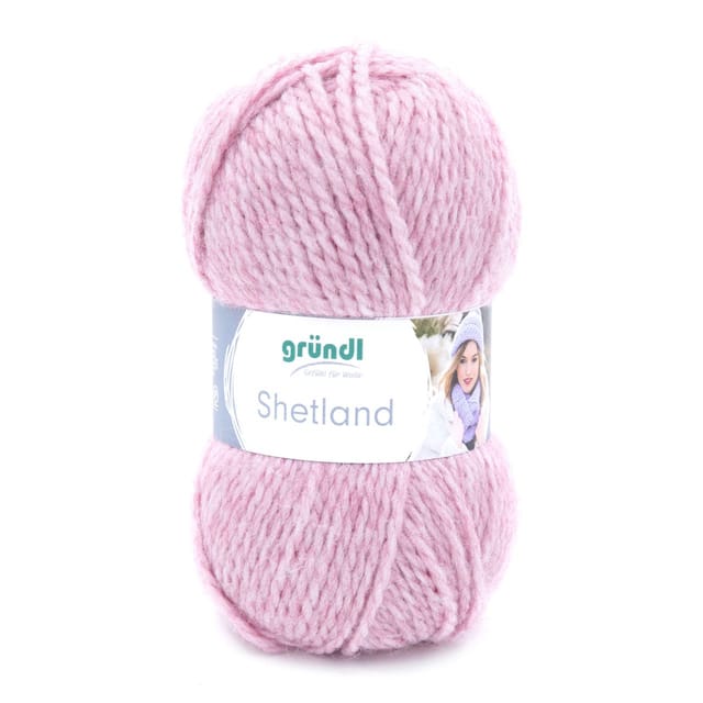 Wolle Shetland 100 g rose melange 100 g Handarbeit - Gründl