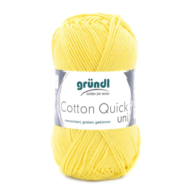 Wolle Cotton Quick 50 g uni gelb Handarbeit - Gründl