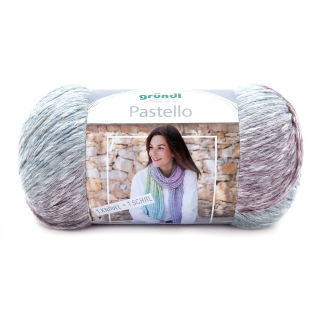Wolle Pastello 200 g malve-opal pastel color meliert 200 g Handarbeit - Gründl